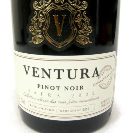 Pinot Noir 2022 - Ventura 750ml - Vinhos Ventura