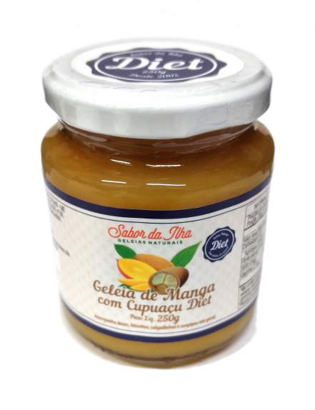 geleia de manga com cupuaçu diet sabor da ilha 250g