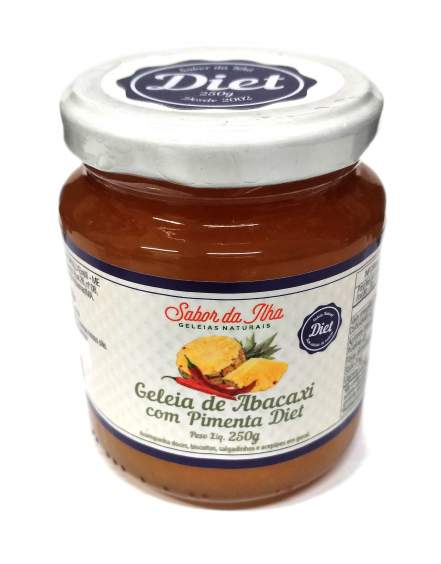 geleia de abacaxi com pimenta diet sabor da ilha 250g